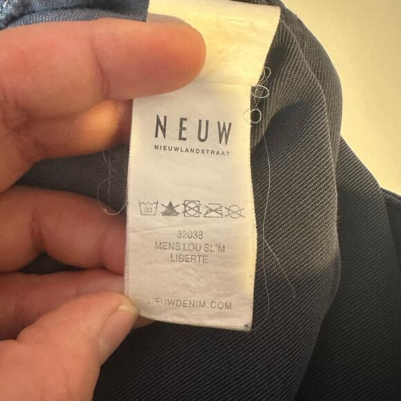 Neuw Nieuwlandstraat Men’s Lou Slim-Fit Jeans Size 38x32 in Liberte Button Fly - Picture 15 of 16